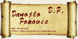Danojlo Popović vizit kartica